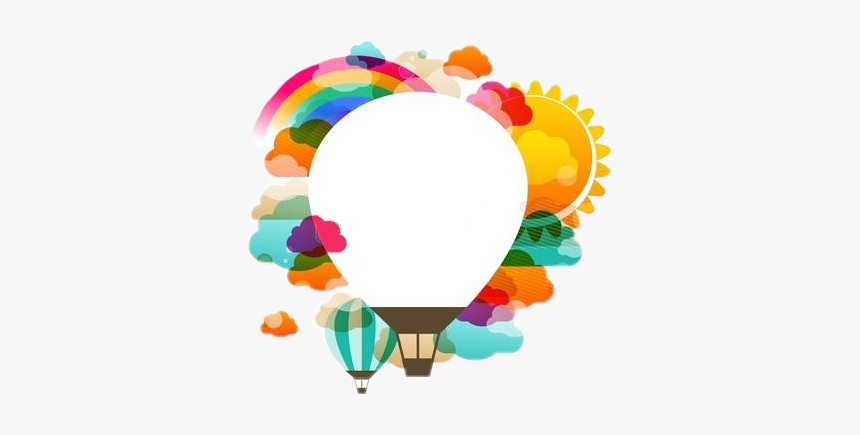 Burbuja De Pensamiento @sthefanyalmengor Dale Like - Hot Air Balloon Vector Design, HD Png Download, Free Download