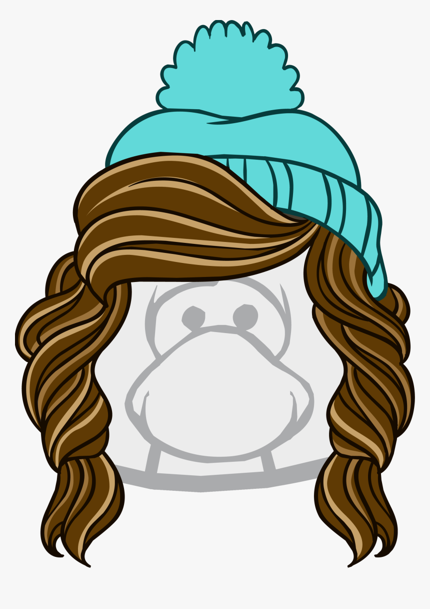 Peluca Png , Png Download - Club Penguin Black Hat, Transparent Png, Free Download