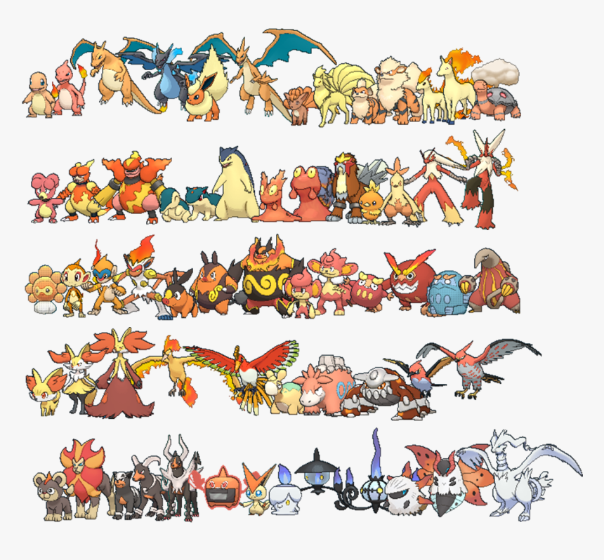 Pokemon Fire Red All Pokemons, HD Png Download, Free Download