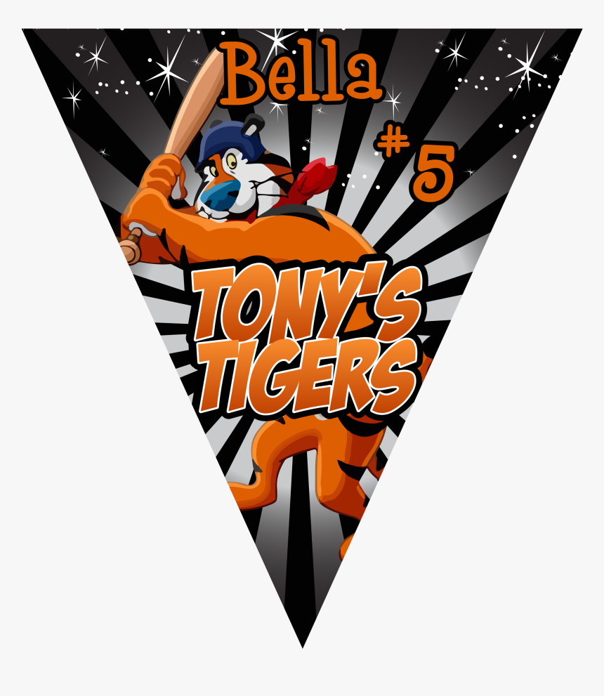 Tony"s Tigers Triangle Individual Team Pennant - Poster, HD Png Download, Free Download