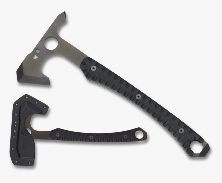 Spyderco Warrior Hawk Tomahawk Axe Black G-10 Handle - Spyderco Tomahawk, HD Png Download, Free Download