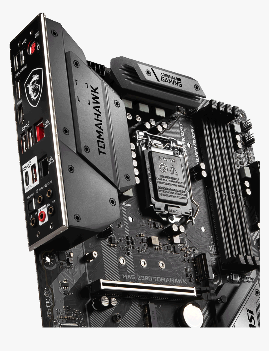 Hw Pre Installed Io Shielding - Msi Mag Z390 Tomahawk Review, HD Png Download, Free Download