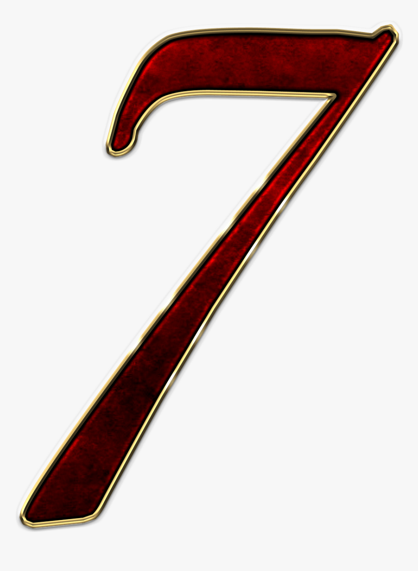 Red Number 7 Transparent Background, HD Png Download, Free Download