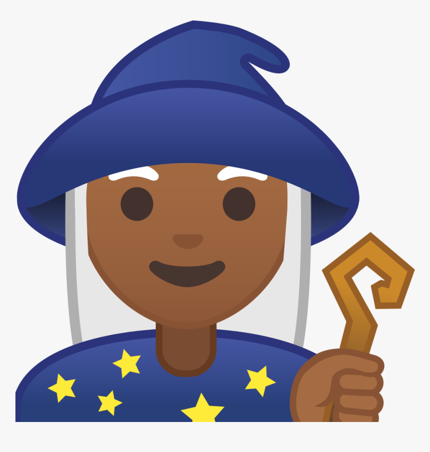 Woman Mage Medium Dark Skin Tone Icon - Male Mage Emoji, HD Png Download, Free Download