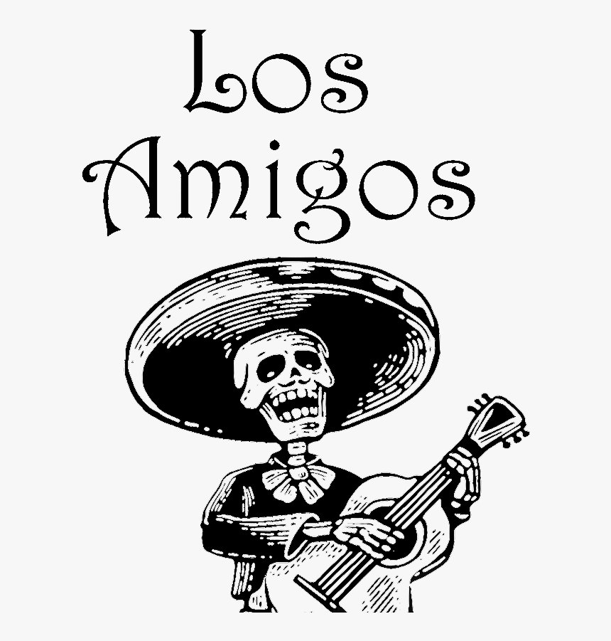 Los Amigos - Dia De Los Muertos Dance Drawing, HD Png Download, Free Download