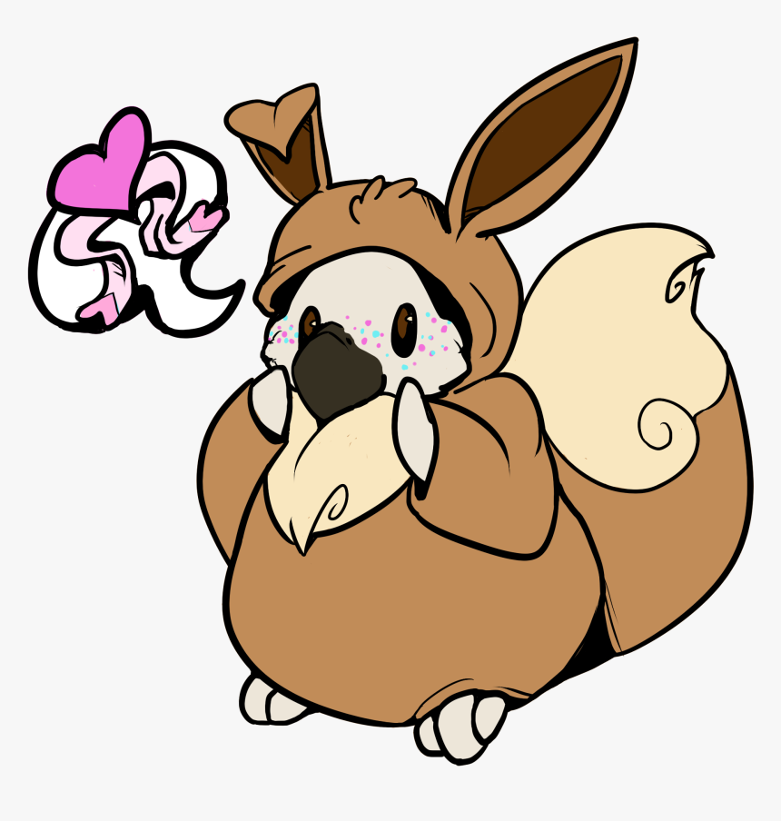 Togekiss In An Eevee Kigu - Cartoon, HD Png Download, Free Download