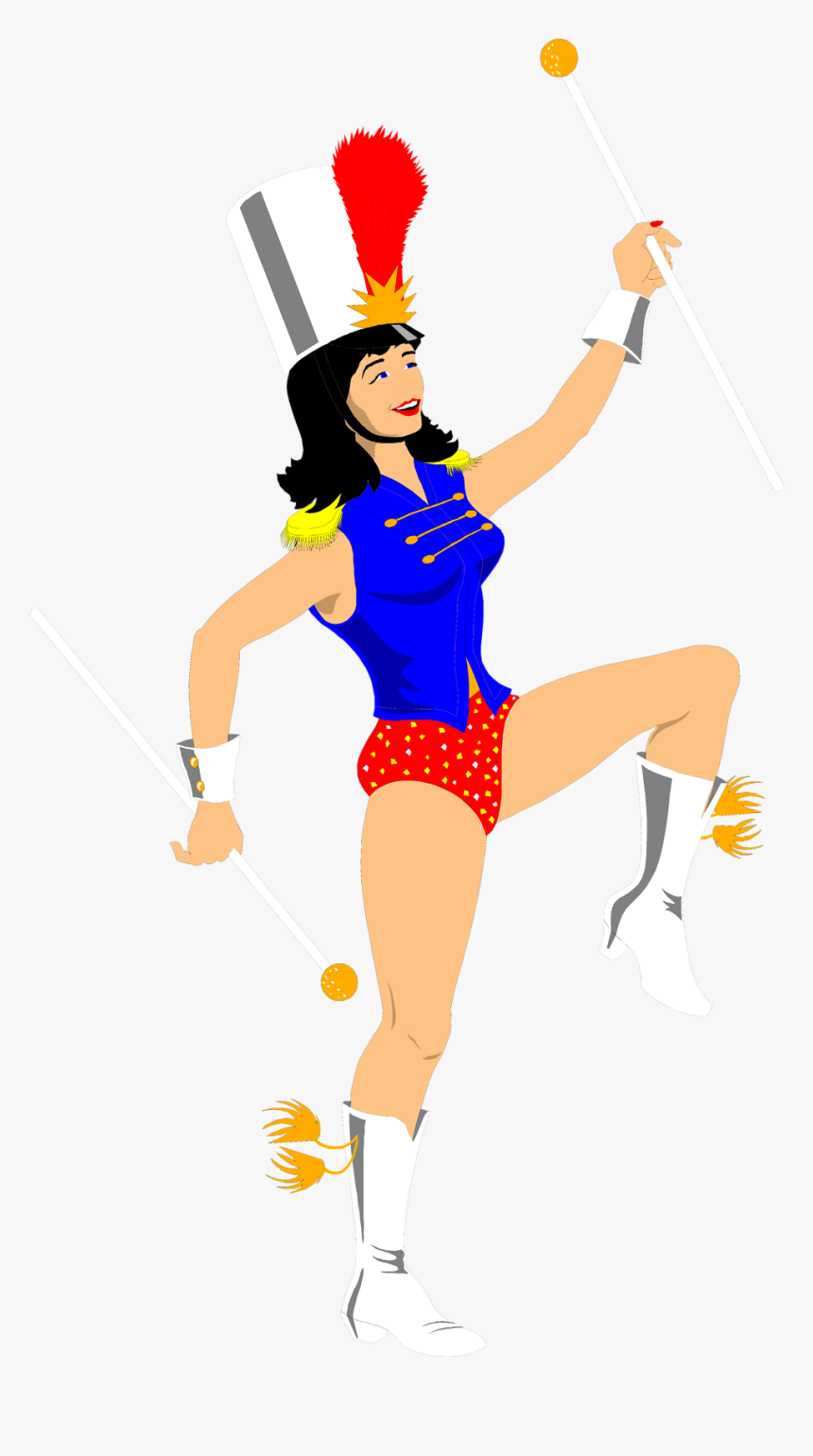 Majorette Baton Twirling Sport Clip Art - Clipart Of Majorette, HD Png Download, Free Download