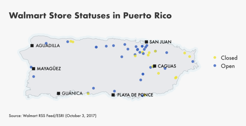 Walmart Map - Walmart Puerto Rico Map, HD Png Download, Free Download