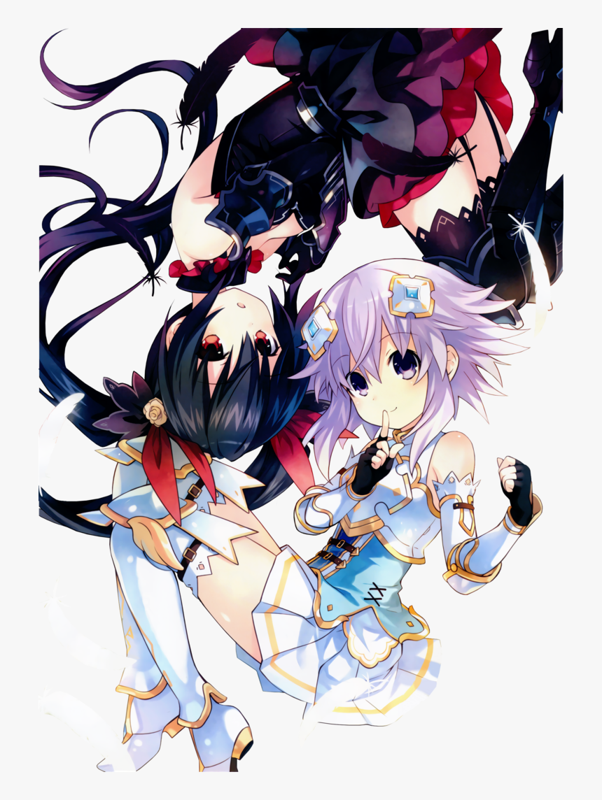Hyperdimension Neptunia,date A Live Japan Tsunako Art - Hyperdimension Neptunia Noire X Neptune Kiss, HD Png Download, Free Download