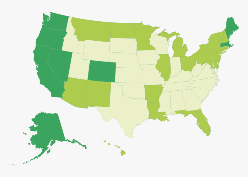 States That Are Recreational, HD Png Download, Free Download