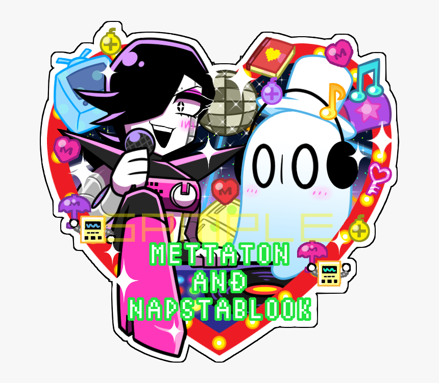 Mettaton And Napstablook アクリルキーホルダー - Cartoon, HD Png Download, Free Download