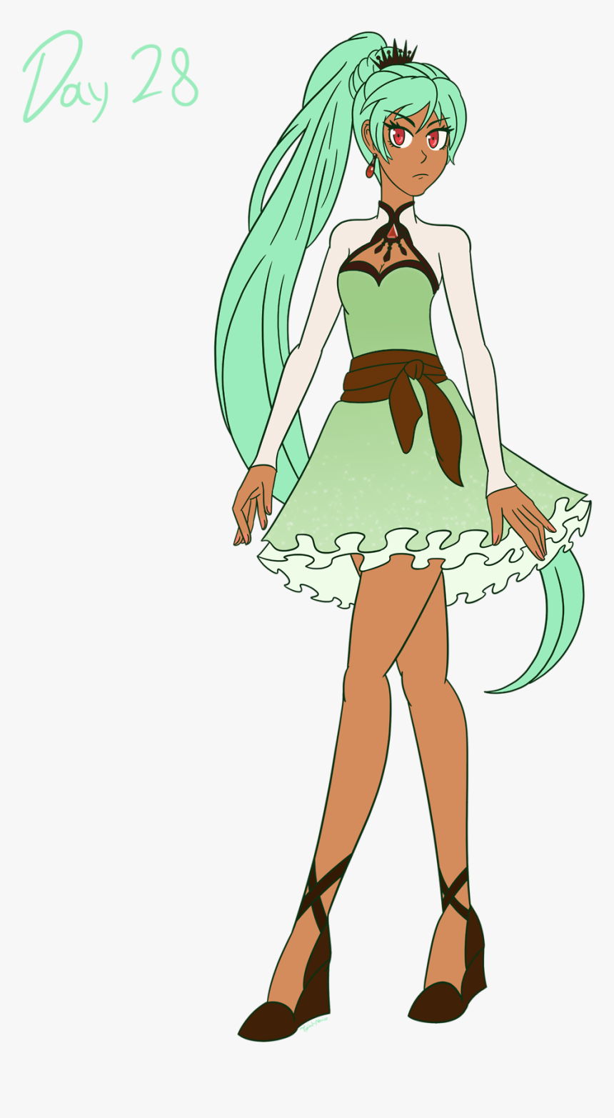 Day Twenty-eight Of The Rwby Art Challenge - Emerald Sustrai Transparent, HD Png Download, Free Download