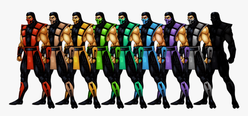 Mortal Kombat Color Ninjas, HD Png Download, Free Download