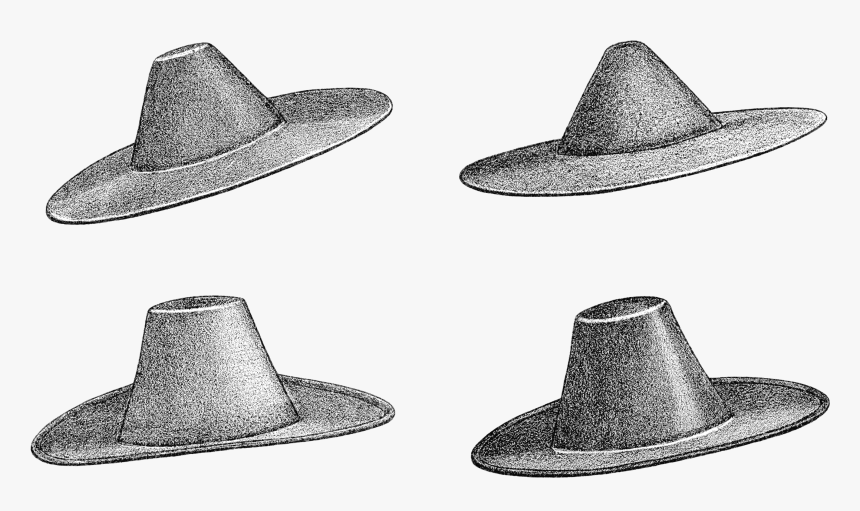 Pilgrim Hat Victorian Felt Image Vintage Clipart Illustration - Sombrero, HD Png Download, Free Download