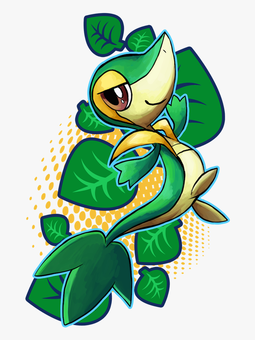 Snivy - Pokemon Playhouse Snivy Artwork, HD Png Download, Free Download