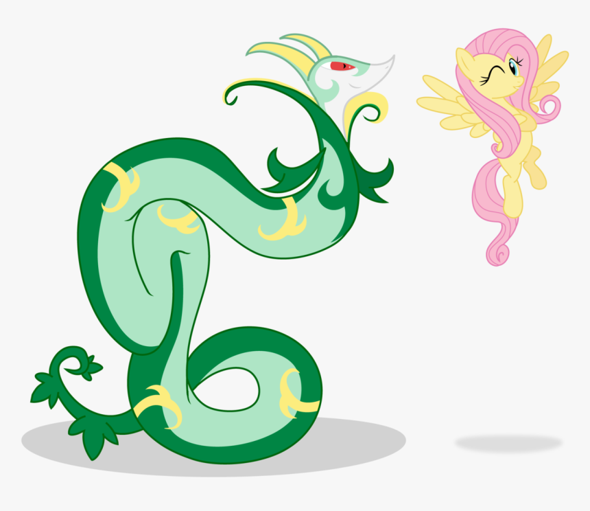 Fluttershy And Snivy Png Fluttershy And Snivy - Serperior, Transparent Png, Free Download