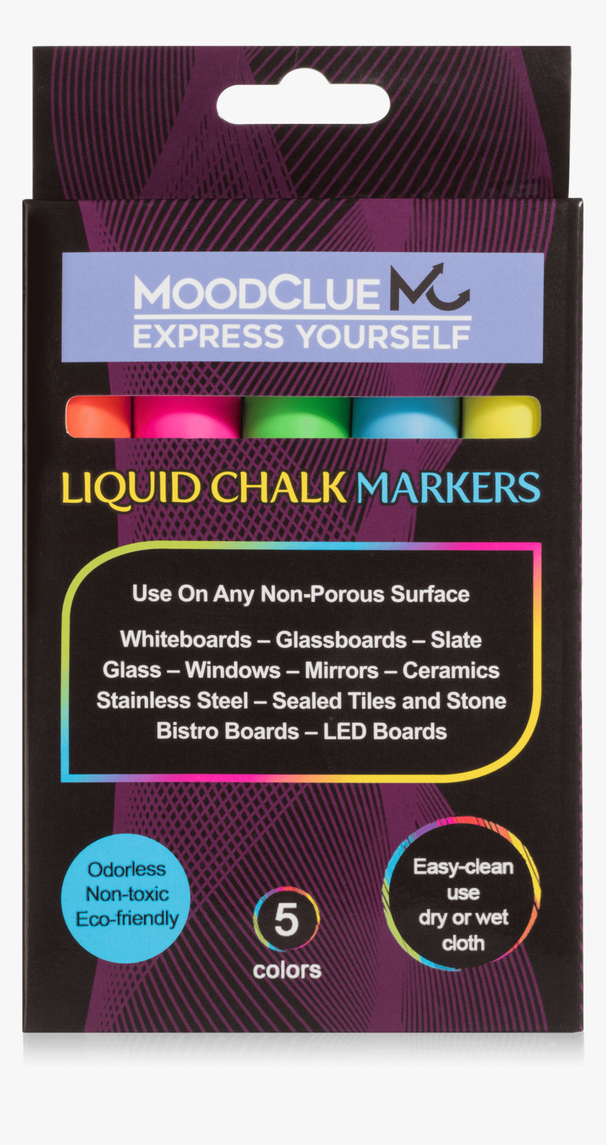 Moodclue 5-pack Liquid Chalk Markers - Marker Pen, HD Png Download, Free Download