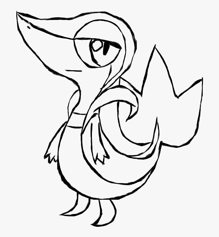 Pokemon Coloring Pages Printable Good Printable Coloring - Pokemon Snivy Coloring Pages, HD Png Download, Free Download