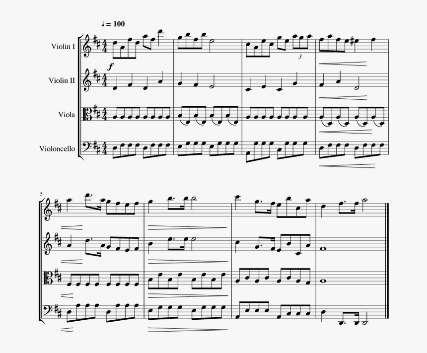 Mozart Minuet String Quartet, HD Png Download, Free Download