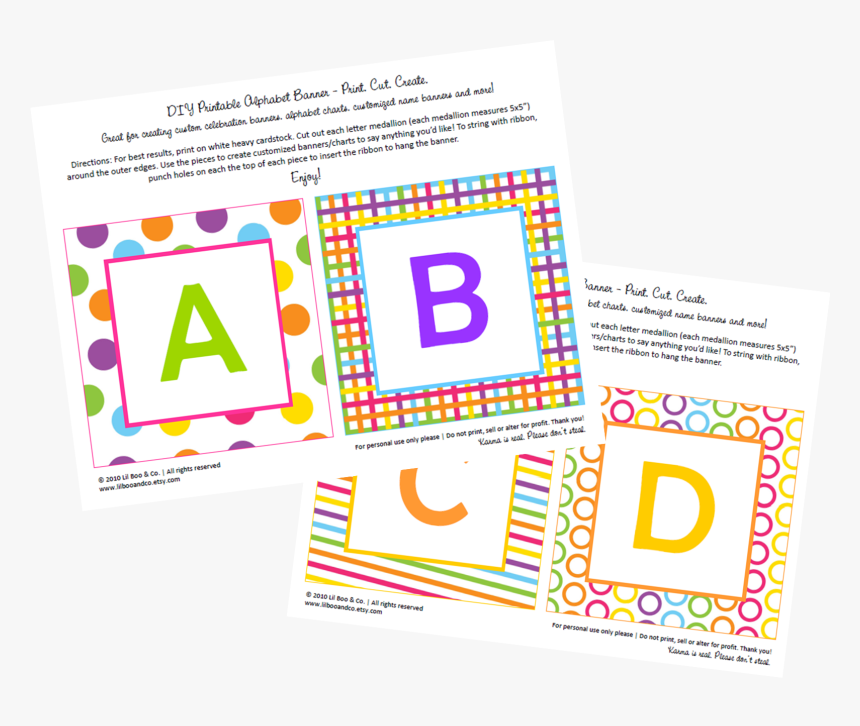 Each Piece On The Banner Has A Different Letter On - Alphabet, HD Png Download, Free Download