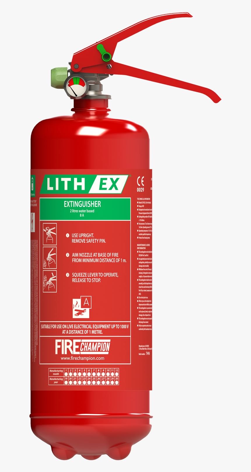 Lithium-ion Battery Fires - Lith Ex 6 Litres, HD Png Download, Free Download