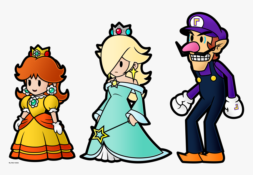 Pm Paper Daisy, Rosalina And Waluigi - Princess Daisy Paper Mario, HD Png Download, Free Download
