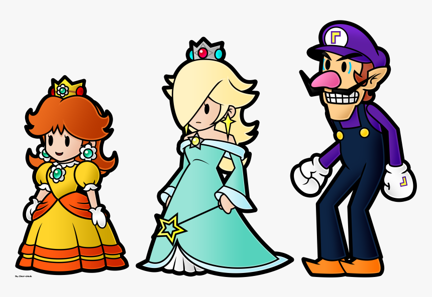 Pm Paper Daisy, Rosalina And Waluigi - Princess Daisy Paper Mario, HD Png D...