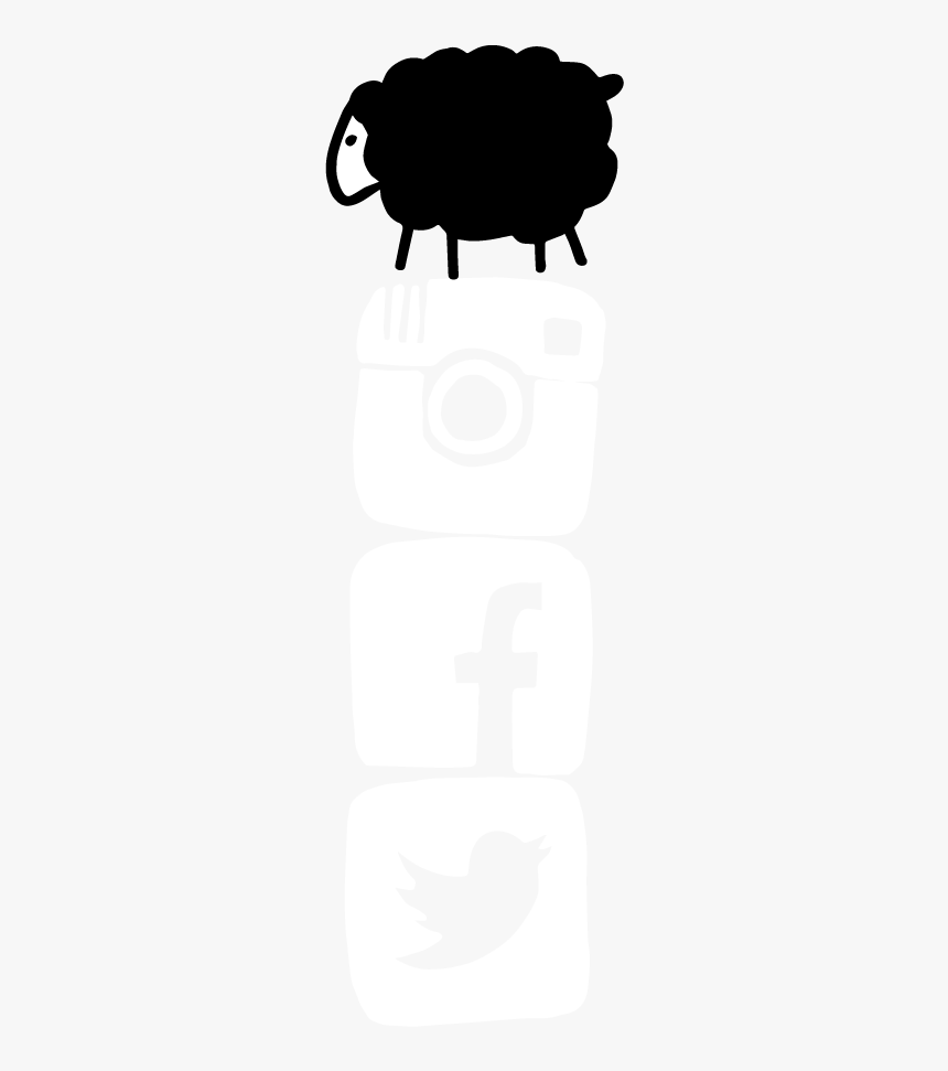 A Black Sheep Confidently Standing On A Tower Of Social - Parallel, HD Png Download, Free Download