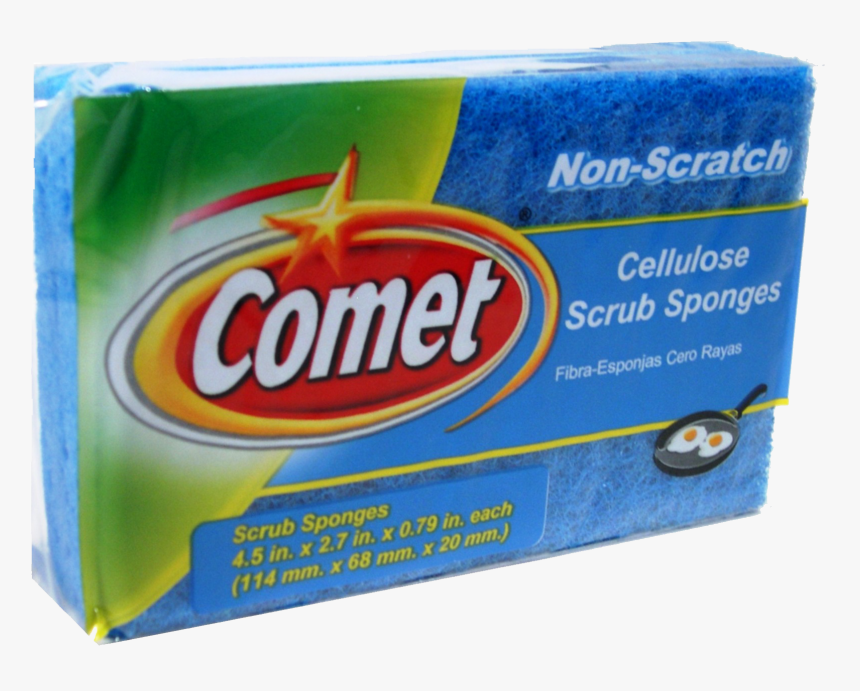 Sponge W/scrubr Cometno Scrtch 1pk - Carton, HD Png Download, Free Download