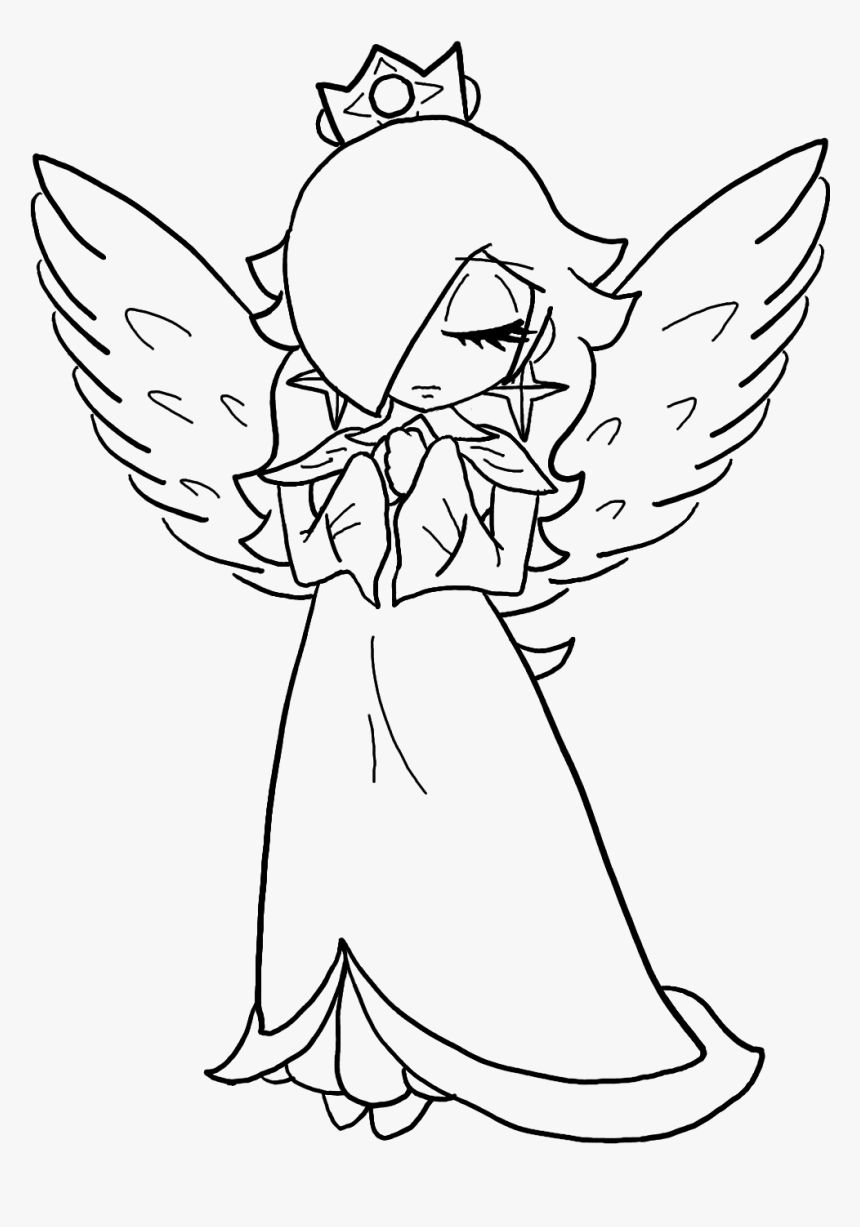 Rosalina Mario Coloring Pages - Princess Rosalina Coloring Pages, HD Png Download, Free Download