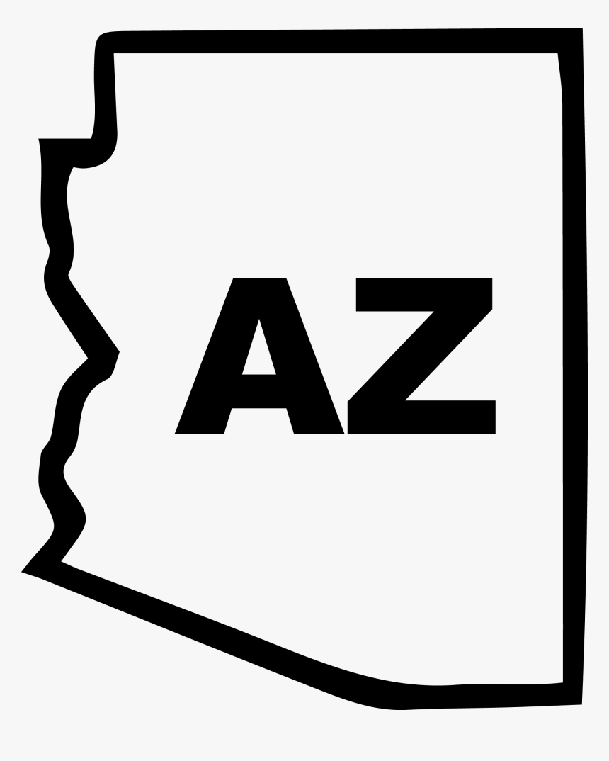 Arizona State Outline Decal - Clipart Arizona Outline, HD Png Download, Free Download