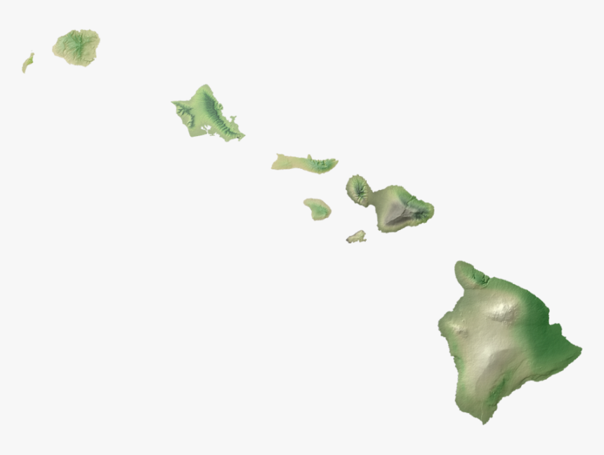 Hawaiian Islands Png - Hawaii Map Silhouette, Transparent Png, Free Download