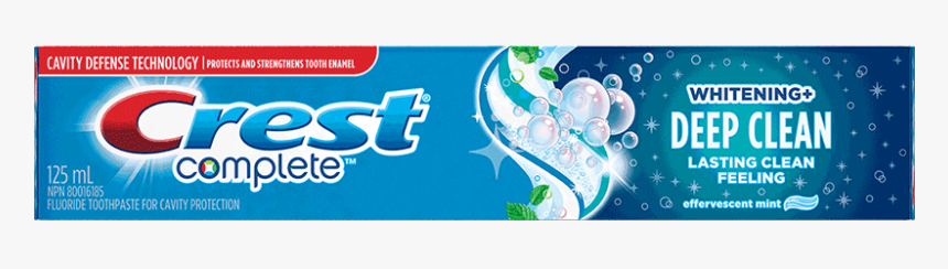 Crest Complete Extra Whitening Plus Deep Clean Toothpaste - Crest Deep Clean Mint, HD Png Download, Free Download