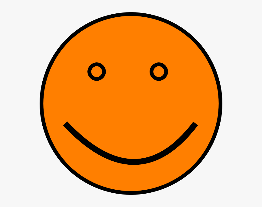 Orange Face Svg Clip Arts - Smiley, HD Png Download, Free Download