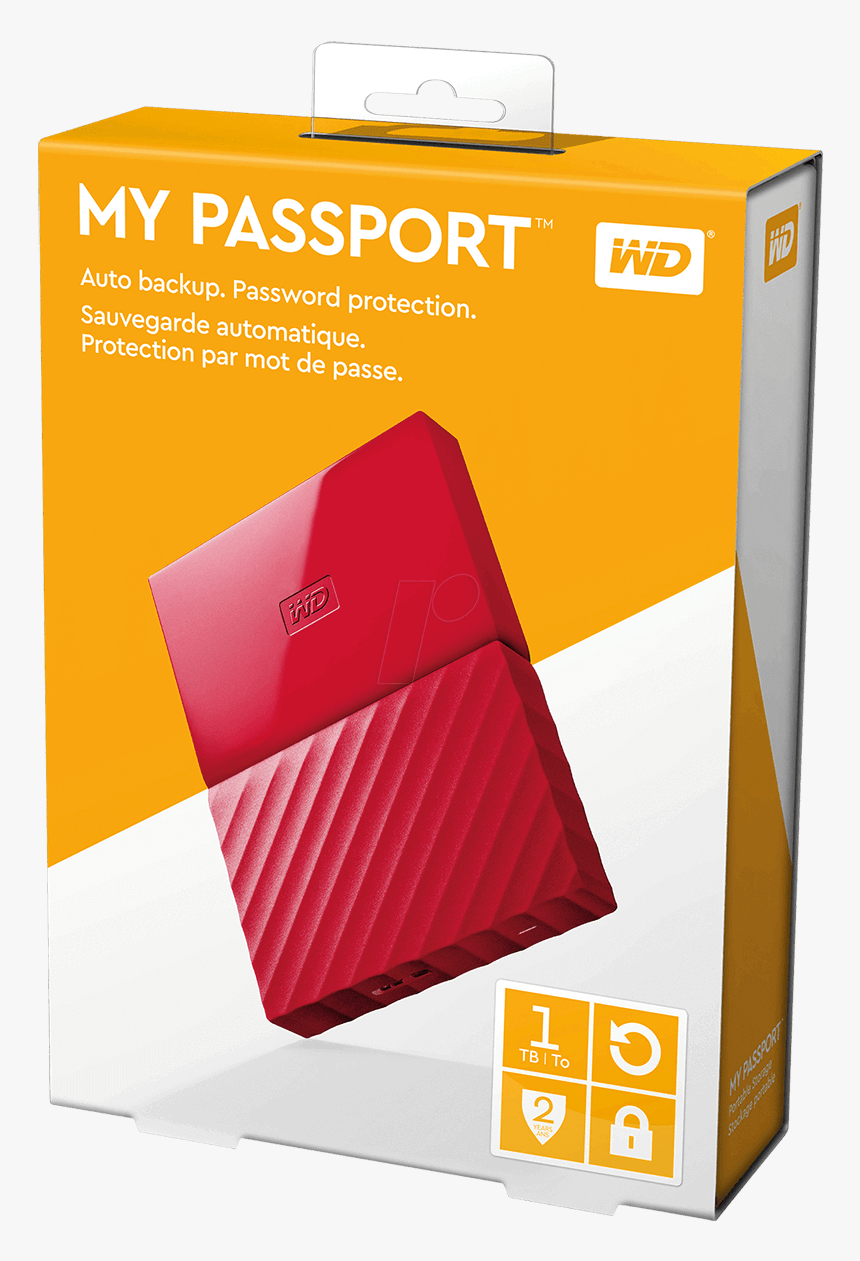 Western Digital My Passport External Hard Drive 1tb - My Passport Wd 3tb, HD Png Download, Free Download