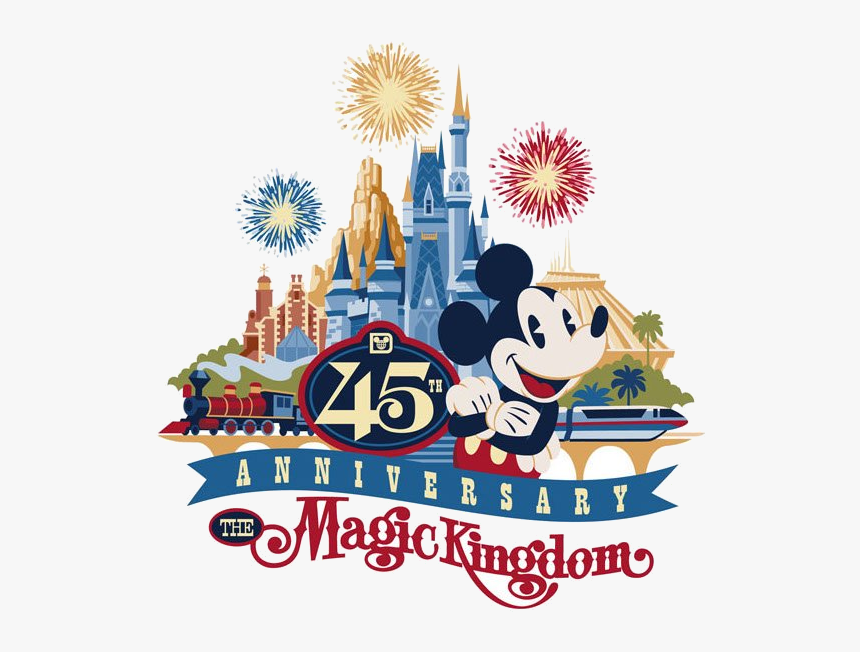 Disney World Magical Clipart Walt X Transparent Png - Disney World 45th Anniversary, Png Download, Free Download