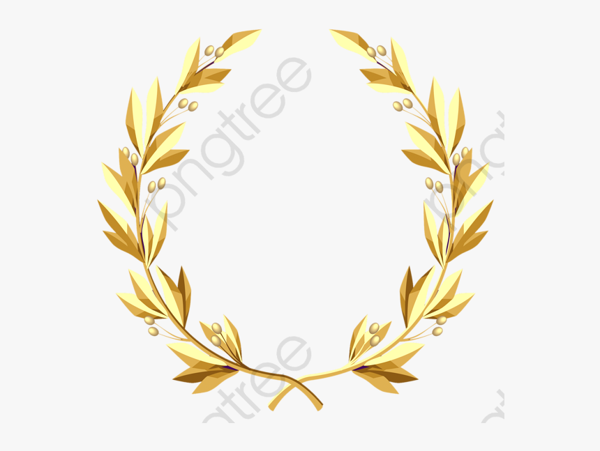 Decoration Material Golden Png - Transparent Background Laurel Wreath, Png Download, Free Download