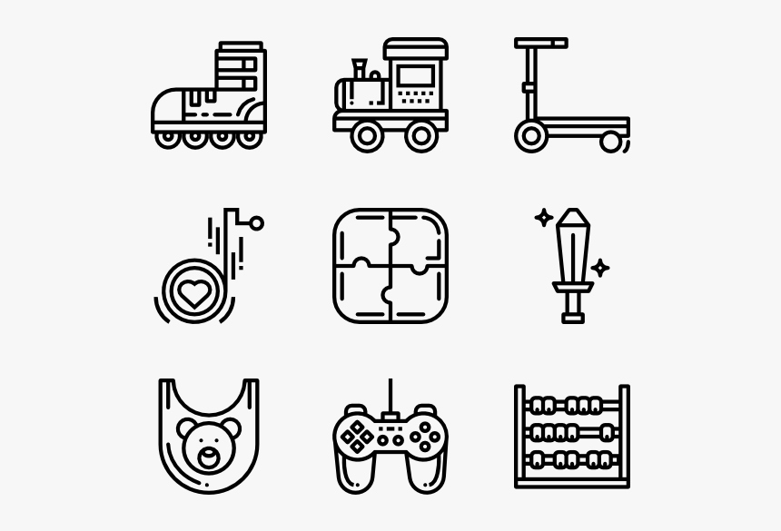 Toys Childhood - Line Art, HD Png Download, Free Download