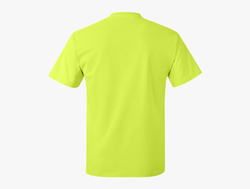 Gree Polo Shirt Free Png Transparent Background Images - Safety Green T Shirt Back, Png Download, Free Download