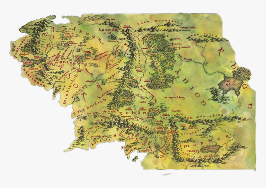 #lotr #middle Earth - Middle Earth Map 1080, HD Png Download, Free Download