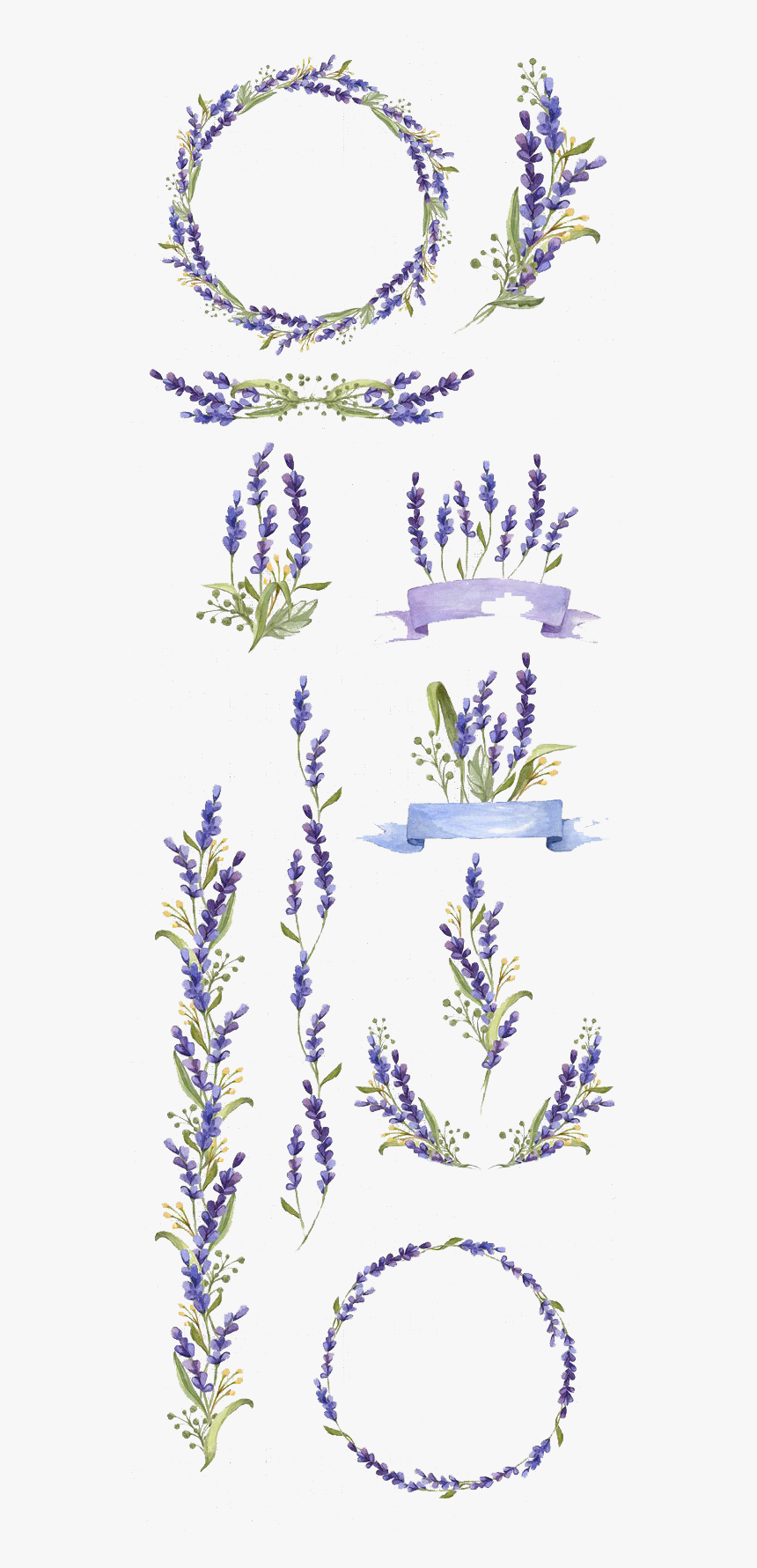 Flower Art Lavender Watercolor Flowers Painting Hand-painted - Watercolor Painting Lavanda Flower Png Transparent, Png Download, Free Download