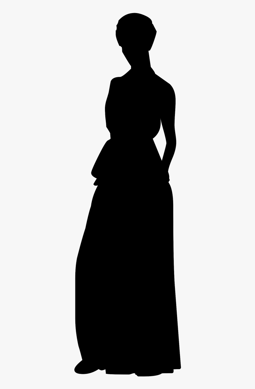 Woman In Dress Silhouette Png - Women In Dress Silhouette, Transparent Png, Free Download