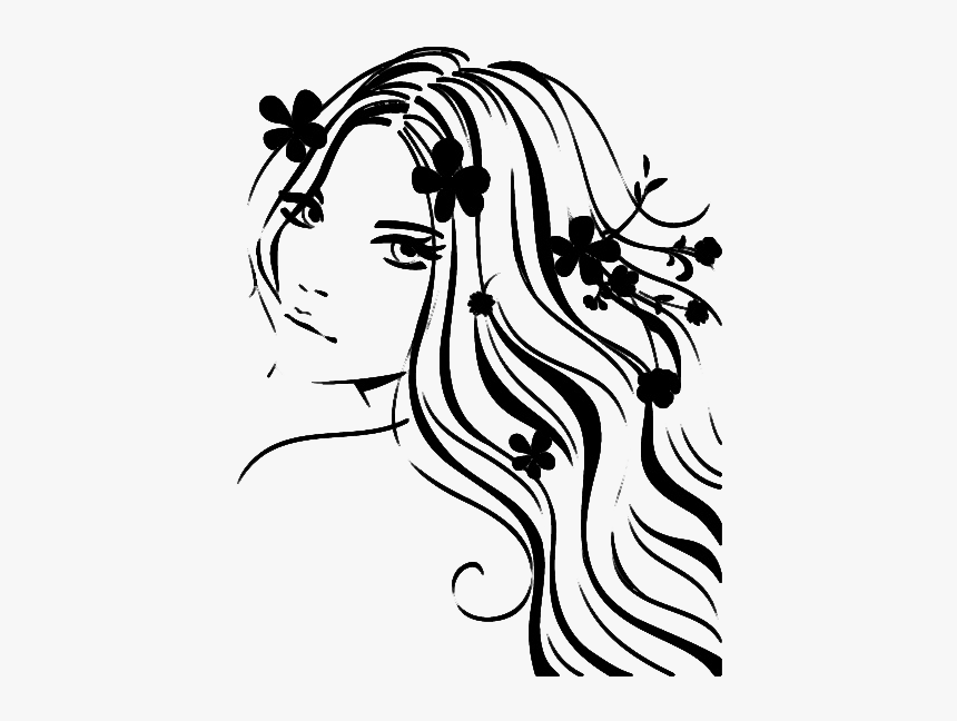 Png Long Hair Lady Silhouette Stock Image File Png - Silhouette Transparent Hair Logo, Png Download, Free Download