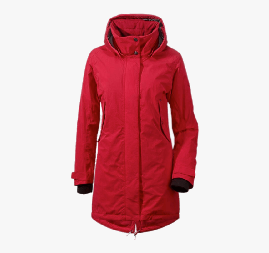 Red-parka - North Face Coat Winter Red, HD Png Download - kindpng
