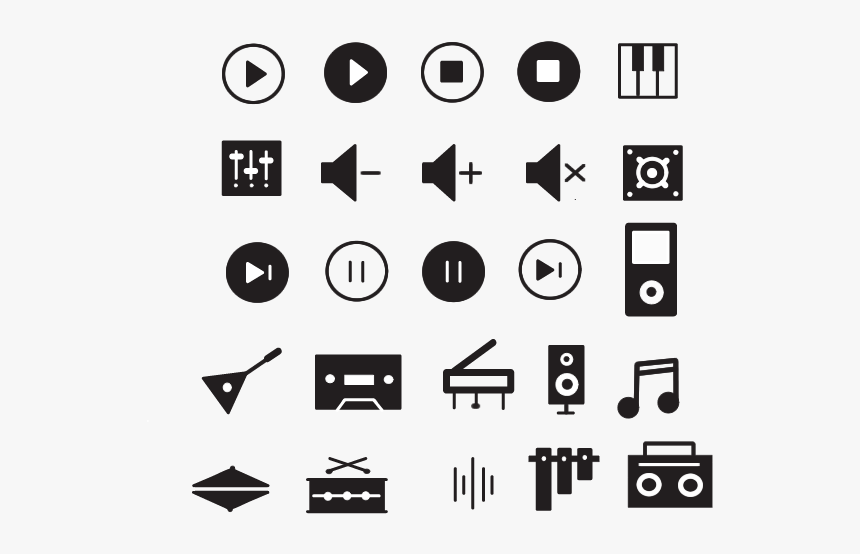 Free Music Controls Vector Icon Pack - Vector Music Icons Png, Transparent Png, Free Download