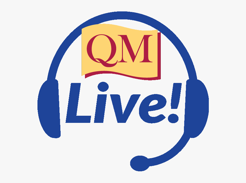 Blue Headphones With Qm Live Inside And The Qm Logo - Quality Matters, HD Png Download, Free Download