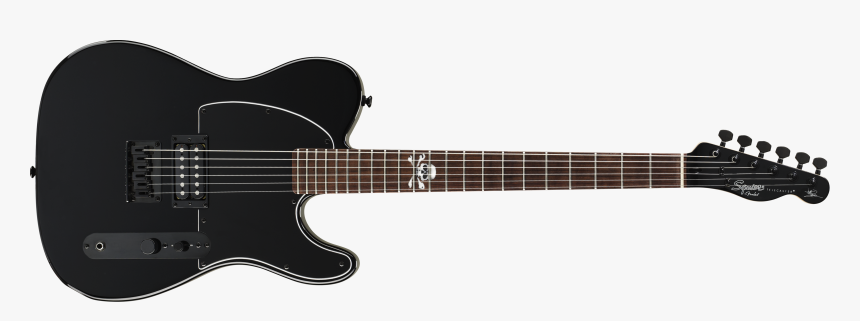 Squier Avril Lavigne Telecaster With Skull And Crossbones - Squier Contemporary Active Jazzmaster, HD Png Download, Free Download