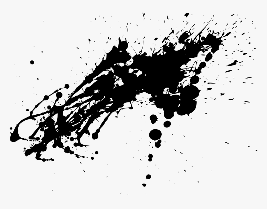 Black Paint Splatter Transparent, HD Png Download, Free Download