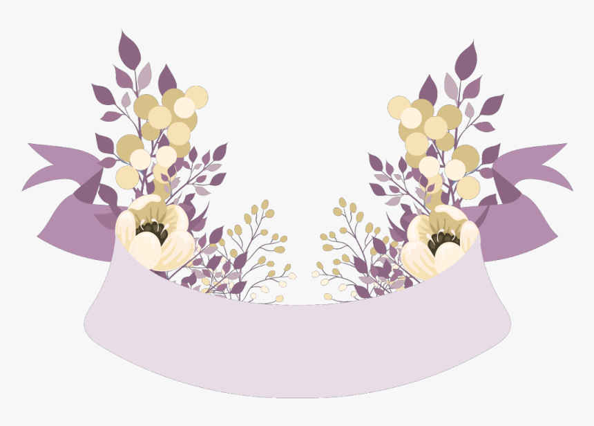 #banner #banners #floral #flower #flowers #sign #ftestickers - Floral Banner Png, Transparent Png, Free Download