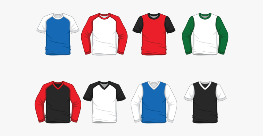 Men"s Raglan T-shirt Vector - T Shirt Vector Png, Transparent Png, Free Download